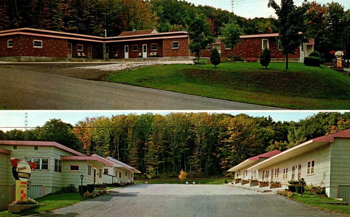 Cousineaus Terrace Court (Terrace Motel) - Old Post Card (newer photo)